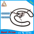 Glowing electric stove spiral heating elements